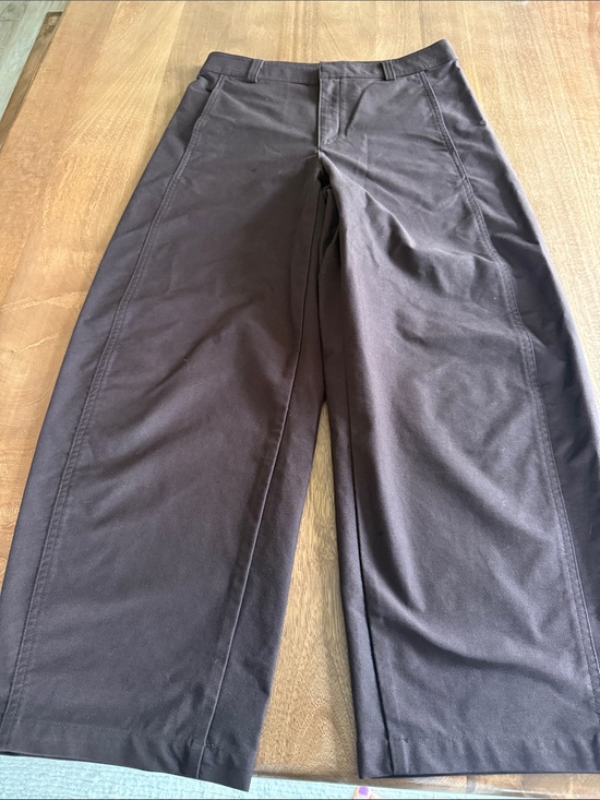 Uniqlo Pants - Uniqlo Wide-Leg Women's Pants in Dark Brown